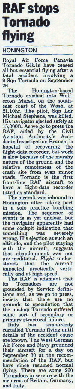 Wolferton Air Crash 1983